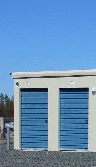 Front of Storage Units with security camera