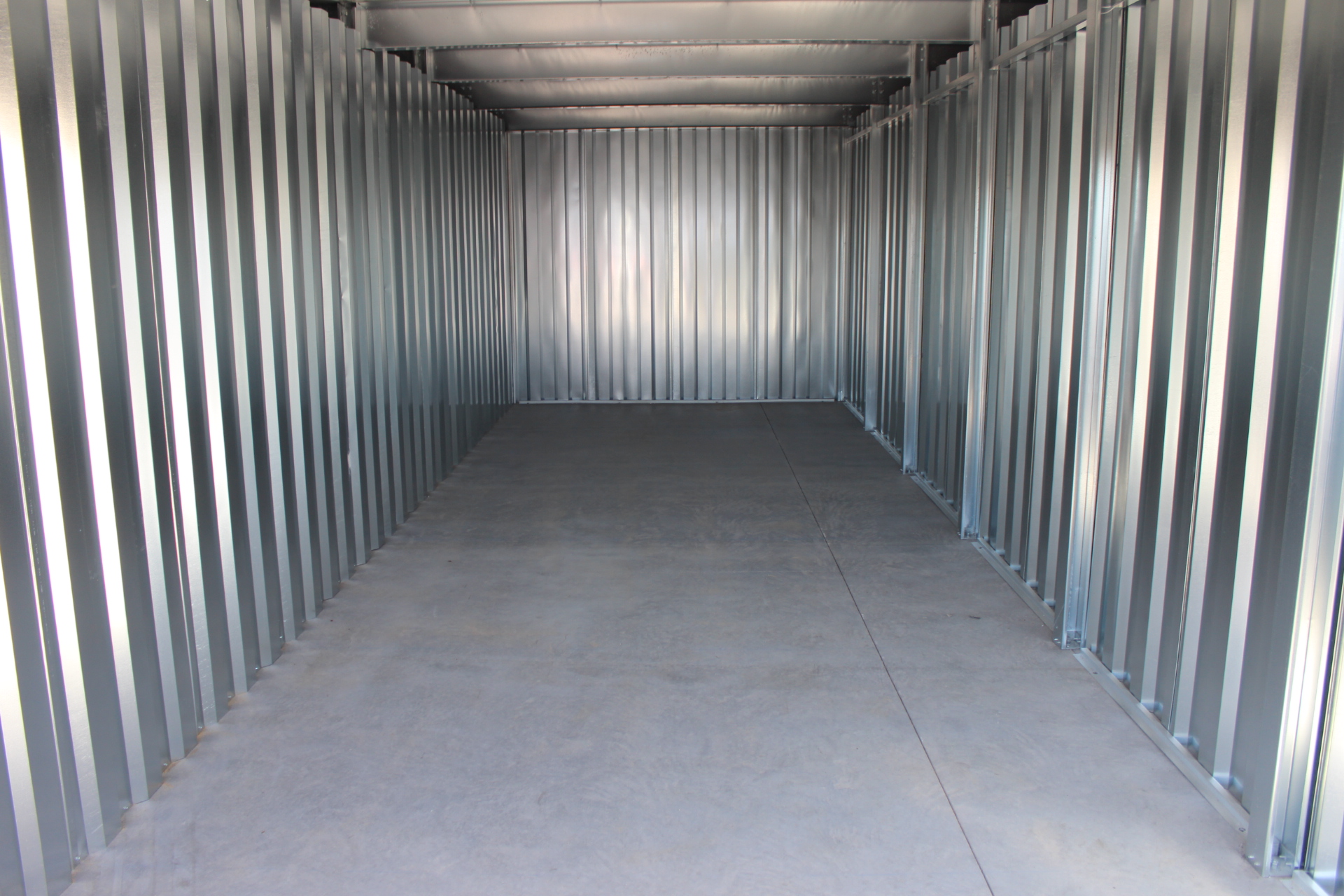 Inside view of storage unit